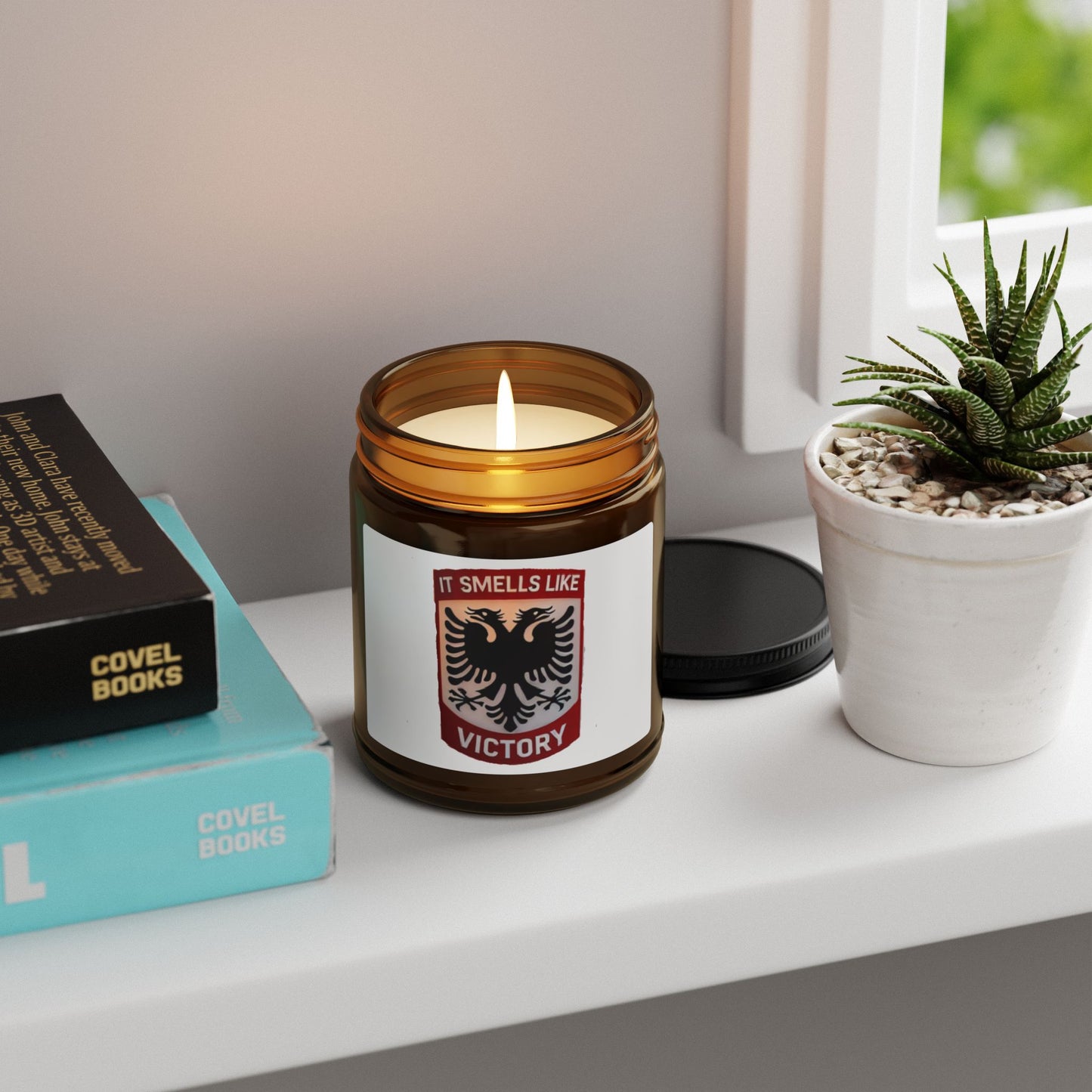 Scented Soy Candle (Multi-Size, Amber Jar)